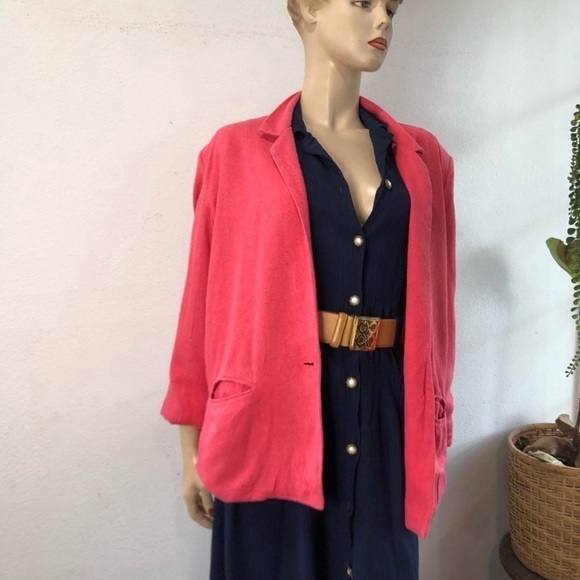 Jennings by Lyndal refsnes silk orange silk blazer front pocket size:14 - Picture 4 of 16